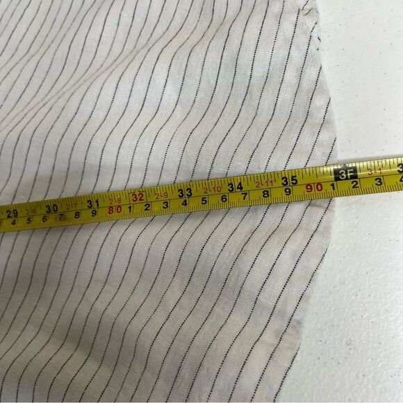 Banana Republic Linen Pinstripe Flutter Sleeve Flounce Hem Dress Women Size 4 - Picture 14 of 15